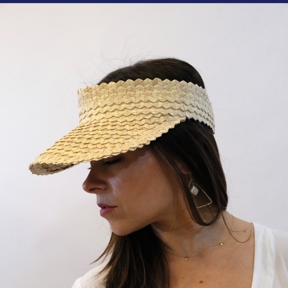 Palm leaf visor nwot